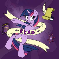 Size: 663x659 | Tagged: artist:anime-apothecary, artist:dfectivedvice, book, colored, derpibooru import, old banner, paper, quill, safe, smiling, solo, twilight sparkle