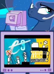 Size: 563x769 | Tagged: derpibooru import, e3, e3 2014, exploitable meme, gamer luna, meme, obligatory pony, princess luna, safe, tv meme, zero punctuation