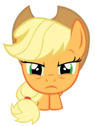 Size: 698x930 | Tagged: applejack, artist:gretsch1962, cute, derpibooru import, looking at you, perspective, safe, simple background, solo, squint, squintjack, transparent background