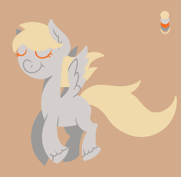 Size: 765x748 | Tagged: safe, artist:rizzych, derpibooru import, derpy hooves, pegasus, pony, color palette challenge, female, mare, simple background, solo