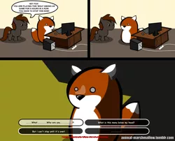 Size: 1280x1036 | Tagged: animal-marshmallow, barely pony related, black flank, blank flank, comic, derpibooru import, fables, fox, gaming, oc, safe, telltale games, the wolf among us, tumblr comic, unofficial characters only