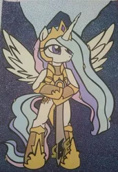 Size: 556x811 | Tagged: artist needed, source needed, safe, derpibooru import, princess celestia, pony, fall of the crystal empire, season 5, armor, bipedal, crossover, optimus prime, solo, standing, sword, transformers, transformers age of extinction, warrior celestia