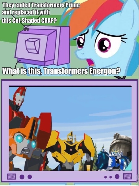 Size: 601x803 | Tagged: bumblebee, derpibooru import, exploitable meme, fangirl, fixit, meme, obligatory pony, rainbow dash, safe, sideswipe, strongarm, transformers, transformers prime sequel, transformers robots in disguise, transformers robots in disguise (2015), tv meme