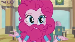 Size: 1136x640 | Tagged: safe, derpibooru import, pinkie pie, equestria girls, rainbow rocks, beard, solo