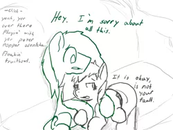 Size: 800x600 | Tagged: safe, artist:storyteller, deleted from derpibooru, derpibooru import, oc, oc:aryanne, unofficial characters only, /mlp/, anonpone in humanestria, anonymous, backseat, car, castration, comic, concerned, cyoa, fruit salad, hug, love story, monochrome, radio, sad, sitting, sketch, sorry