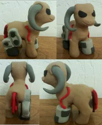 Size: 800x982 | Tagged: artist:vaneetra, craft, cyberdemon, derpibooru import, doom, irl, photo, ponified, safe, sculpture, toy