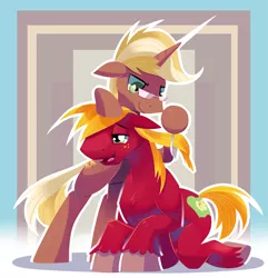 Size: 3111x3231 | Tagged: safe, artist:gsphere, derpibooru import, big macintosh, trenderhoof, earth pony, pony, brushie, gay, male, stallion, trendermac