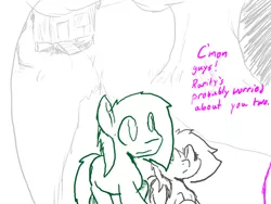 Size: 800x600 | Tagged: safe, artist:storyteller, deleted from derpibooru, derpibooru import, oc, oc:aryanne, unofficial characters only, /mlp/, anonpone in humanestria, anonymous, apple orchard, barn, comic, cyoa, farm, love story, monochrome, sketch, stroll, walking