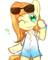 Size: 480x600 | Tagged: safe, artist:c-minded, derpibooru import, oc, unofficial characters only, pony, bipedal, clothes, pixiv, shirt, solo, sunglasses