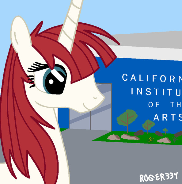 Size: 869x878 | Tagged: artist:roger334, california, derpibooru import, lauren faust, oc, oc:fausticorn, safe, solo, unofficial characters only