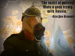 Size: 640x480 | Tagged: barely pony related, brony, clothes, derpibooru import, equestria, equestrian flag, flag, german, hoers mask, map, otto von bismarck, pickelhaube, politics, quote, russia, safe, uniform, world war i