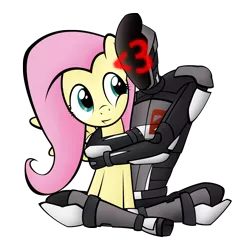 Size: 2300x2300 | Tagged: artist:nowego, borderlands, borderlands 2, crossover, derpibooru import, fluttershy, heart, hug, safe, zer0