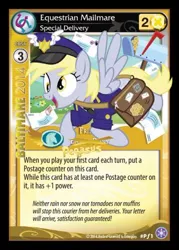 Size: 360x503 | Tagged: safe, derpibooru import, derpy hooves, pegasus, pony, ccg, enterplay, female, mailmare, mailpony, mare, solo