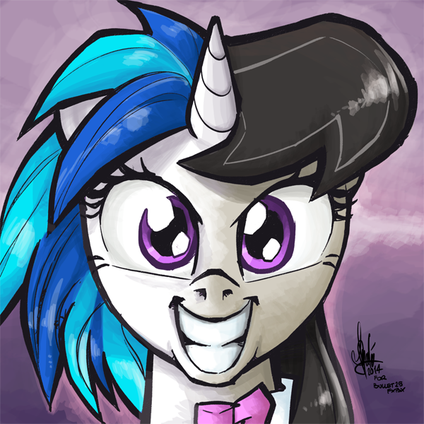 Size: 600x600 | Tagged: safe, artist:theartrix, derpibooru import, octavia melody, vinyl scratch, conjoined, fusion, help us, hilarious in hindsight, i dont even, lol, scratchtavia, strange, wat, we have become one, weird, what has science done, wtf