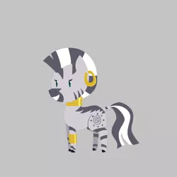 Size: 850x850 | Tagged: artist:elslowmo, chibi, derpibooru import, safe, solo, zebra, zecora