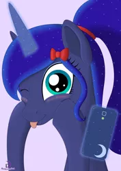 Size: 2480x3508 | Tagged: artist:moonlight-pen, derpibooru import, princess luna, safe, selfie, solo