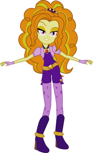 Size: 930x1523 | Tagged: safe, artist:mit-boy, derpibooru import, adagio dazzle, equestria girls, rainbow rocks, amulet, boots, clothes, dancing, diamonds, fingerless gloves, gem, gloves, high heel boots, looking at you, music notes, necklace, raised eyebrow, shoes, simple background, siren gem, solo, spikes, svg, transparent background, vector