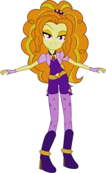 Size: 930x1523 | Tagged: safe, artist:mit-boy, derpibooru import, adagio dazzle, equestria girls, rainbow rocks, amulet, boots, clothes, dancing, diamonds, fingerless gloves, gem, gloves, high heel boots, looking at you, music notes, necklace, raised eyebrow, shoes, simple background, siren gem, solo, spikes, svg, transparent background, vector