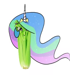 Size: 1280x1371 | Tagged: artist:darkflame75, c:, celery, celerylestia, celestiadoodle, derpibooru import, looking at you, princess celery, princess celestia, pun, safe, simple background, smiling, solo, wat, white background