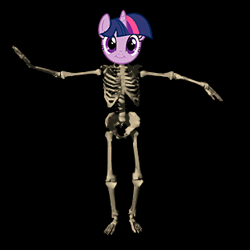 Size: 312x312 | Tagged: 2spooky, animated, cute, cute face, dancing, derpibooru import, safe, skeleton, spooky scary skeleton, twilight sparkle