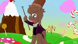 Size: 1024x576 | Tagged: artist:djose-ohara, charlie and the chocolate factory, derpibooru import, oc, oc:chocolate pony, pure imagination, safe, unofficial characters only, willy wonka