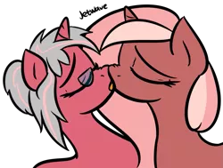 Size: 887x671 | Tagged: suggestive, artist:jetwave, derpibooru import, oc, oc:cherry sundae, oc:steel cherry, unofficial characters only, pony, unicorn, fallout equestria, fallout equestria: broken bonds, /foe/, /mlp/, boop, eyes closed, female, french kiss, glasses, kissing, lesbian, noseboop, scrunchy face, simple background, tongue out, transparent background, vector