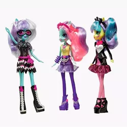 Size: 500x500 | Tagged: safe, derpibooru import, official, photo finish, pixel pizazz, violet blurr, equestria girls, doll, merchandise, ponied up, the snapshots
