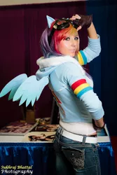 Size: 683x1024 | Tagged: cosplay, derpibooru import, human, irl, irl human, jessica nigri, photo, rainbow dash, safe