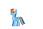 Size: 150x100 | Tagged: animated, artist:msg, gun, inanimate tf, pixiv, rainbow dash, rainbow dash turning into an assault rifle, safe, solo, transformation, transformers