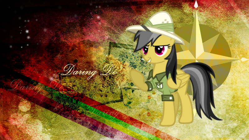 Size: 1024x576 | Tagged: artist:babipenam, artist:gamemasterluna, artist:katiepox, cutie mark, daring do, derpibooru import, grunge, safe, vector, wallpaper