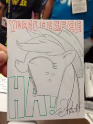 Size: 768x1024 | Tagged: applejack, artist:andypriceart, derpibooru import, little tongue, safe, solo, traditional art