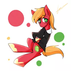 Size: 1165x1151 | Tagged: safe, artist:lessue, derpibooru import, big macintosh, earth pony, pony, clothes, costume, male, solo, stallion