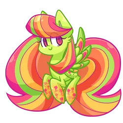 Size: 1000x1000 | Tagged: safe, artist:looji, derpibooru import, oc, oc:tulipa, unofficial characters only, pegasus, pony, rainbow power, rainbow power-ified, simple background, solo, transparent background