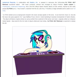 Size: 845x855 | Tagged: derpibooru import, equestria daily, hasbro, official, safe, text, vinyl scratch