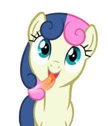 Size: 1280x1482 | Tagged: artist:umbra-neko, bon bon, derpibooru import, fourth wall, licking, licking ponies, safe, screen, simple background, solo, sweetie drops, transparent background, vector