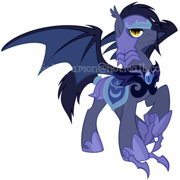 Size: 600x602 | Tagged: safe, artist:sakuyamon, derpibooru import, oc, unofficial characters only, bat pony, pony, night guard, solo