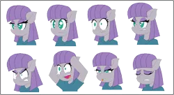 Size: 856x465 | Tagged: artist:thelunarmage, cute, dead source, derpibooru import, expressions, funny face, funny faces, maudabetes, maud pie, meme, out of character, safe, simple background, solo, transparent background