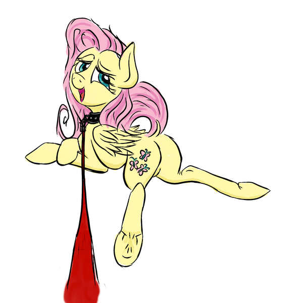 Size: 1891x1903 | Tagged: artist:pwnyville, collar, dock, flutterpet, fluttershy, leash, offscreen character, pet, pet play, pov, suggestive, underhoof