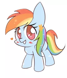 Size: 826x966 | Tagged: safe, artist:joycall6, derpibooru import, rainbow dash, cute, dashabetes, heart, looking at you, simple background, solo