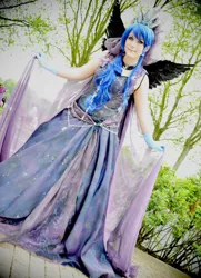 Size: 694x960 | Tagged: 2013, artist needed, clothes, convention, cosplay, derpibooru import, dokomi, dress, human, irl, irl human, photo, princess luna, safe, solo