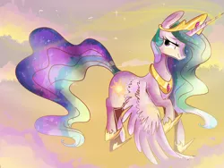 Size: 4000x3000 | Tagged: absurd resolution, artist:bonbrony, derpibooru import, flying, princess celestia, safe, smiling, solo