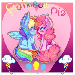 Size: 1000x1000 | Tagged: safe, artist:karsismf97, derpibooru import, pinkie pie, rainbow dash, female, lesbian, pinkiedash, shipping