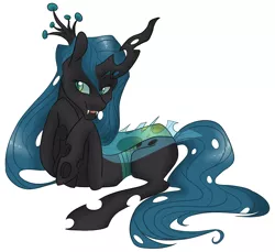 Size: 1280x1174 | Tagged: safe, artist:princess-hanners, derpibooru import, queen chrysalis, changeling, changeling queen, female, solo