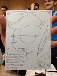 Size: 768x1024 | Tagged: andy you magnificent bastard, artist:andypriceart, derpibooru import, faic, safe, scootaloo, scootaloo is not amused, solo, traditional art, unamused