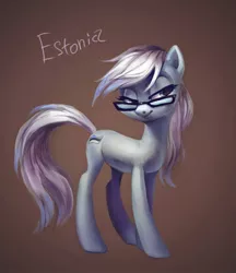 Size: 886x1024 | Tagged: artist:holivi, derpibooru import, estonia, glasses, nation ponies, ponified, safe, solo