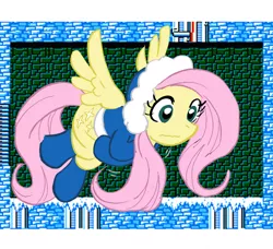 Size: 1280x1169 | Tagged: artist:nachomon, crossover, derpibooru import, fluttershy, ice man, megaman, megamare, safe