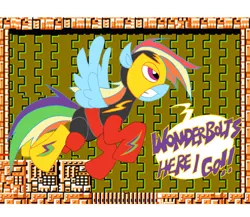 Size: 1280x1113 | Tagged: artist:nachomon, crossover, derpibooru import, elec man, megaman, megamare, rainbow dash, safe