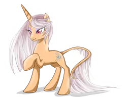 Size: 1173x938 | Tagged: safe, artist:couratiel, derpibooru import, oc, unofficial characters only, classical unicorn, leonine tail, solo