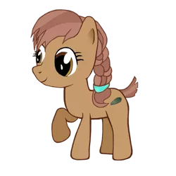 Size: 867x862 | Tagged: artist:arcum42, cute, derpibooru import, filly, oc, oc:ragweed, orphan, safe, scrunchie, simple background, solo, transparent background, unofficial characters only