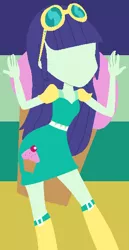 Size: 314x607 | Tagged: safe, artist:pdorothynics, derpibooru import, blueberry cake, equestria girls, background human, dancing, minimalist, naomi nobody, solo